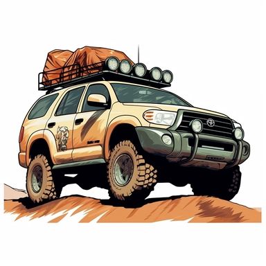 2004 Toyota sequoia off-road aggressive terrain clipart