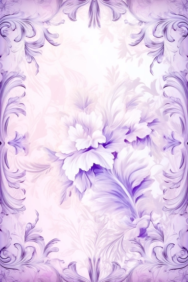 vintage shabby damask narrow floral clipart vignette along the sides and the corners of the picture, little cute bright oil painting style blooming lilac vignette, soff pastel blank center of the picture,