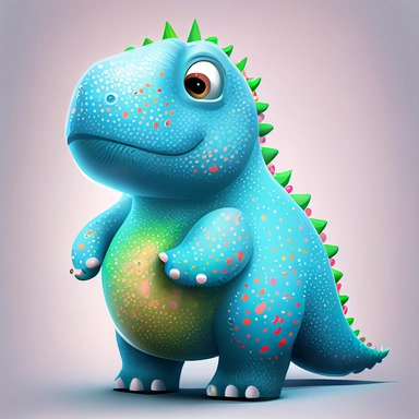 baby blue fat dinosaurus with a fat belly, big sparkling eyes (complete shape, not cut), on a white background, hand draw Illustration clipart, 4K, extremely detailed, detail to every pixel