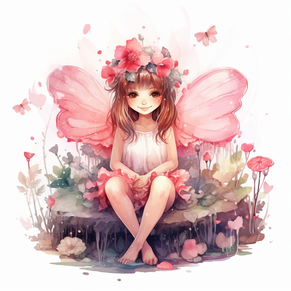 Cute Adorable Forest Fairy Pink Forest Fairy Fairy With Wings Fairy