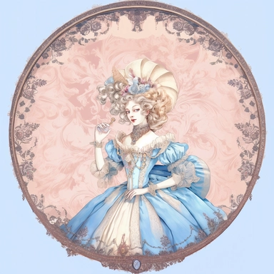 vintage style Detailed light and shadow, 2D outline, A beautifully patterned neo rococo Victorian baroque hyper realistic woman in 17th-centrury regal queen white french court victoria costume ball gown in varying hues of pale pink, blue and yellow, stunningly beautiful, refined and sophisticated, Hand drawn, cicely mary barker ,realistic watercolor, Clipart, emotionally pleasing watercolor, i can't believe how beatiful this is,accurate detailed line art, white background, intricate detail, clea