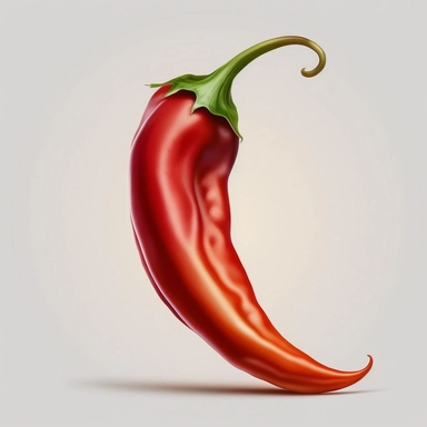 chilli, illustration vector image, clipart, digital drawing, soft edges and blurred details, cute colorful, realistic super details, white background, object complete display, screen without watermark, element, PNG, 8k--ar 1:1