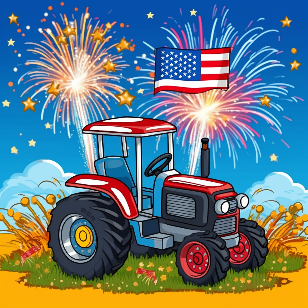 animated cliparts tractor