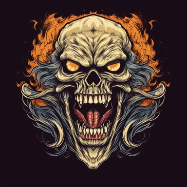 skull biker gothic roar clipart