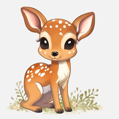 cute baby deer clip art