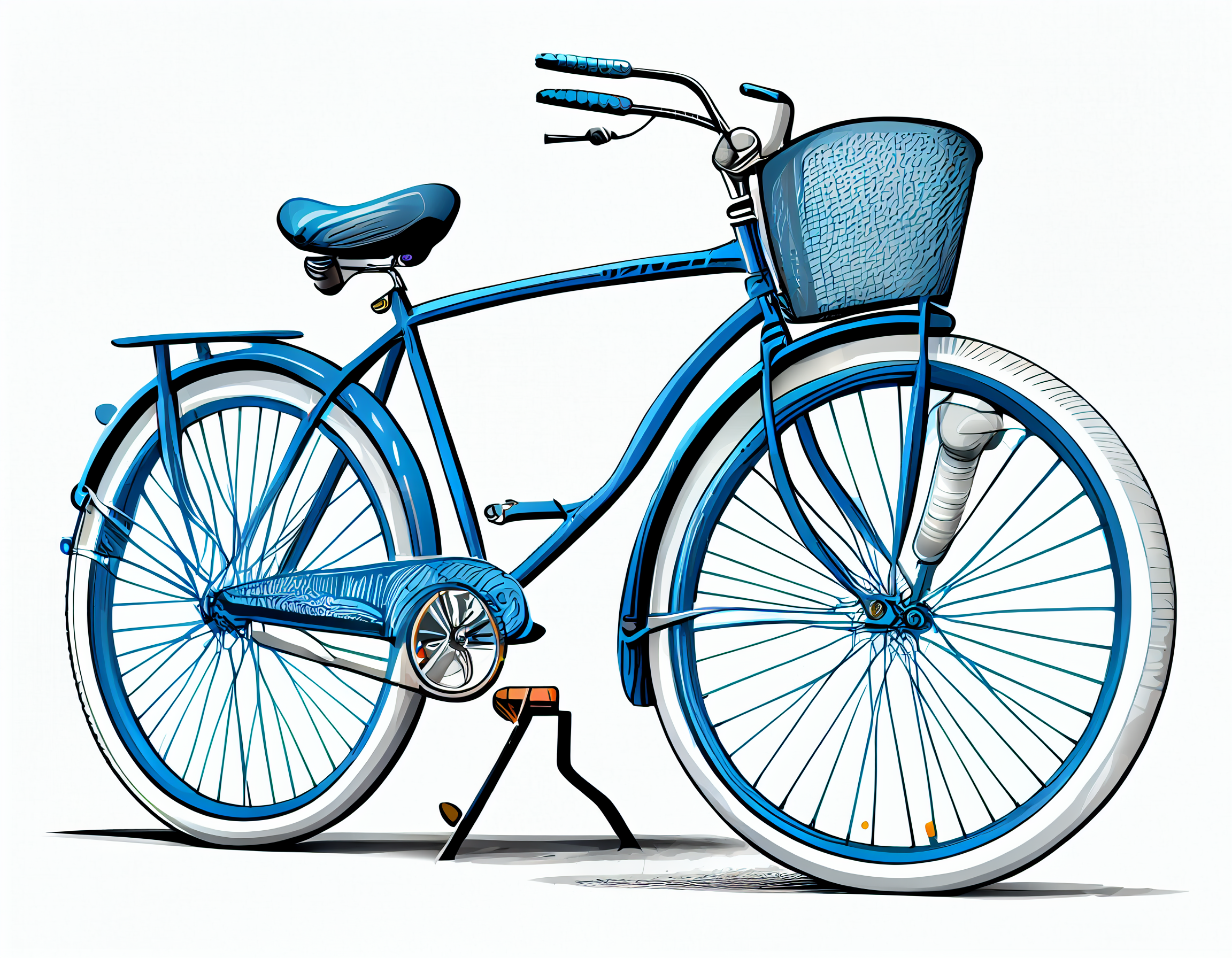 bicycle blue cliparts