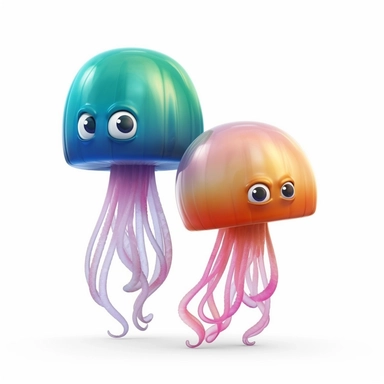 disney pixar jellyfishs, clipart white background