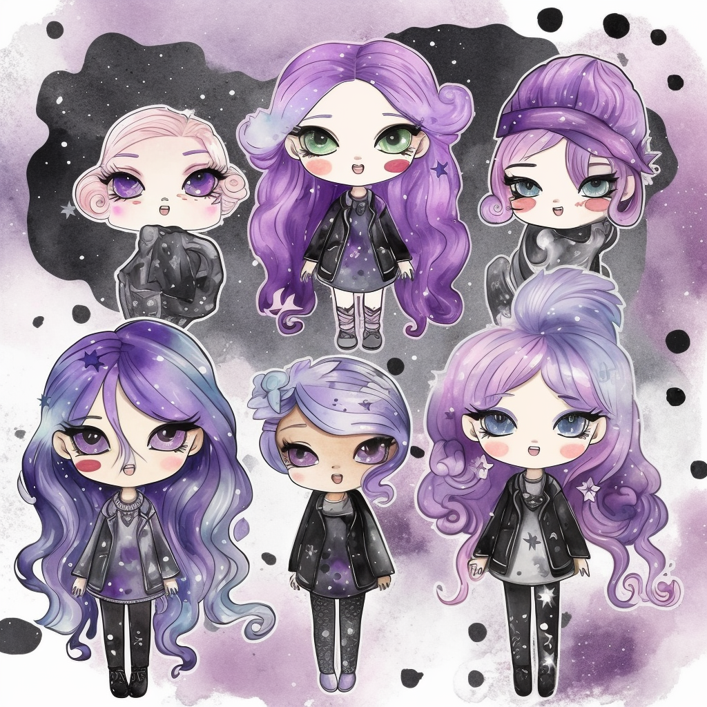 funny purple cliparts