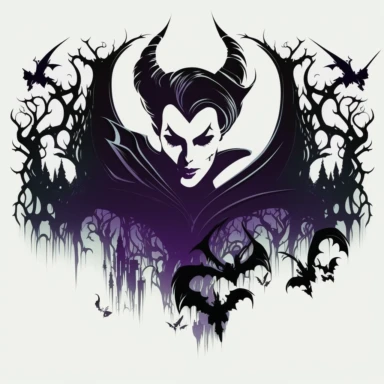 create clipart image of Maleficent with an empty background