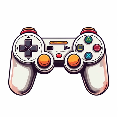 game controller Clipart on white background with margins