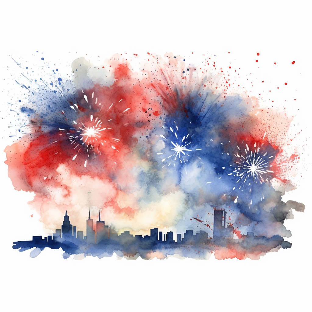 4th of july fireworks clipart