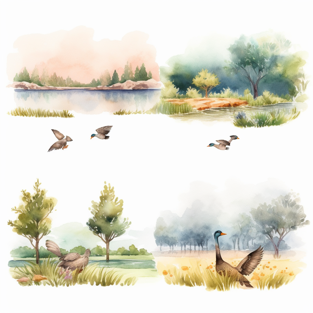 hunting scene cliparts