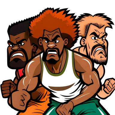 Create a picture of multiple cartoon basketball players showing off their skills on the court, The players should be diverse in terms of their appearance, including skin color, hair style, and body type, clipart images, The image should be colorful and playful, with a white background, clip art, The 3rd render should showcase the excitement and energy of the scene