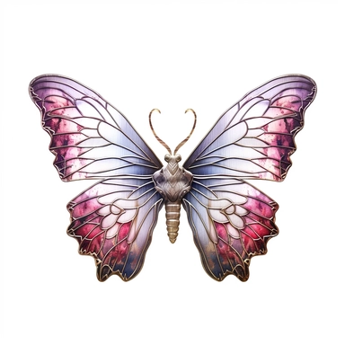 Clipart of butterfly in the style of watercolour, clean outline, glitter core, individual