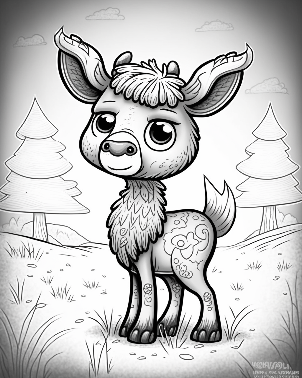 cartoon moose clipart