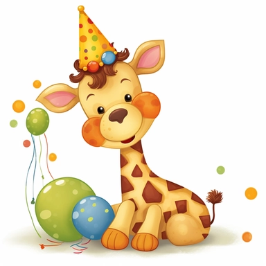 clipart giraffe birthday