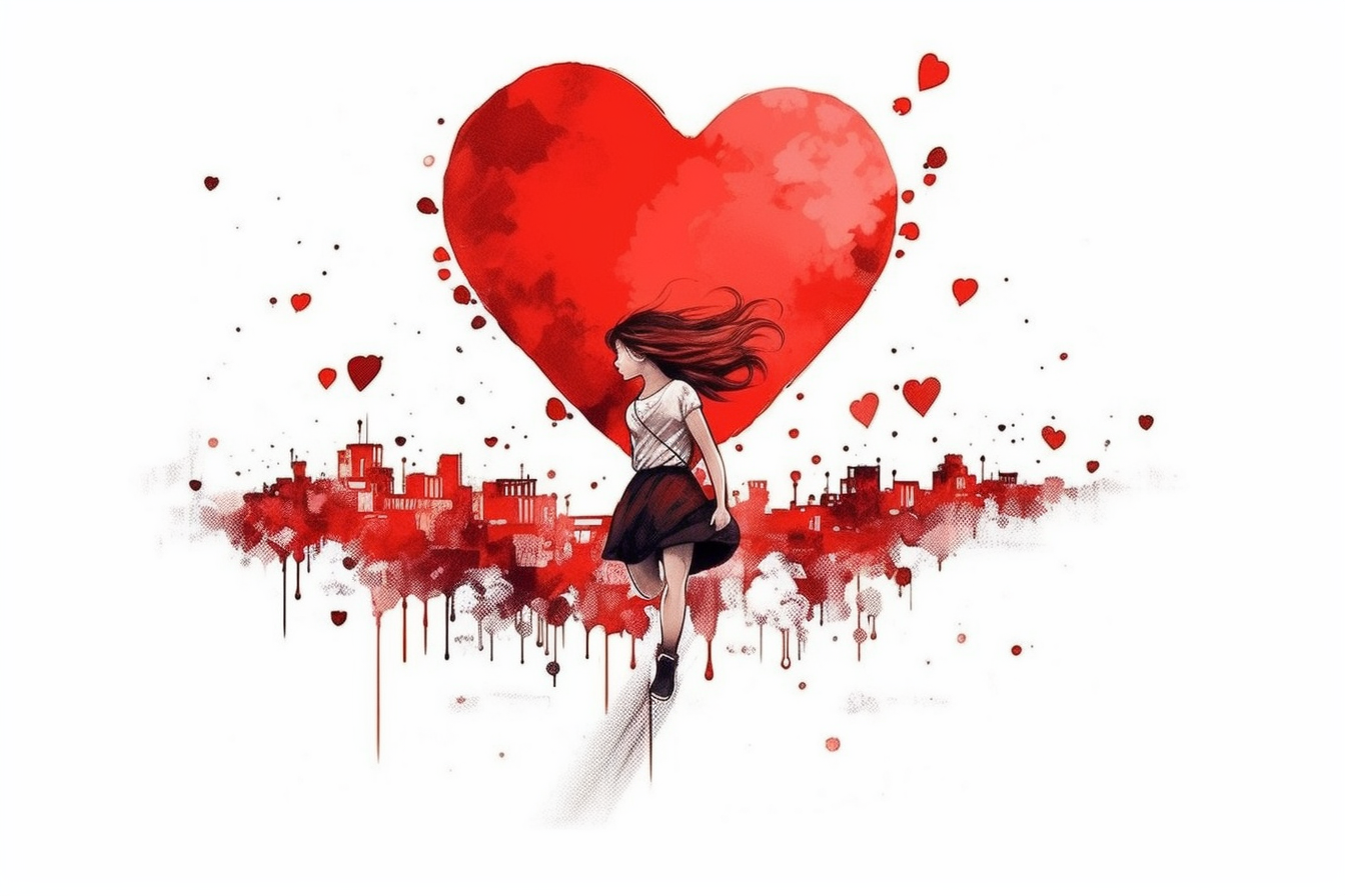 girl running clipart