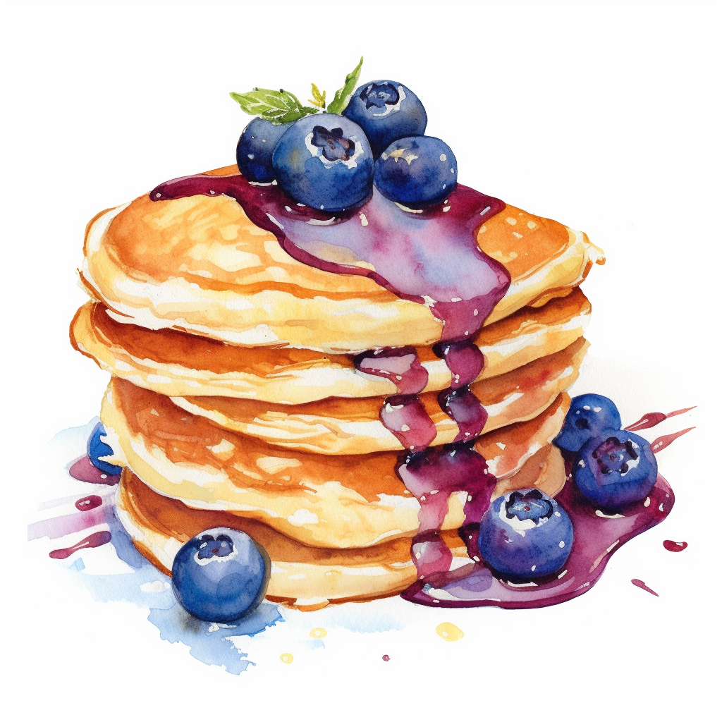 blueberry pancakes cliparts