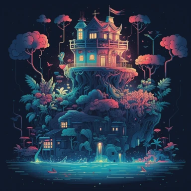 a close up of a infinite loop micro island paradise with countour and dark background, james gilleard and james jean, escher, trending on artisation, connectedness, scutoid, mit technology review, by Sam Spratt, dan mcpharlin : : ornate, wormholes, tetris, monolithic, stylized stl, clipart icon, simple 4 colors from gray to metalic blue, vector-based, sharp border, plane color and very define, high quality, digital art, 8k resolution, masterpiece, congruent, amazing, incredible, awe-inspiring, m