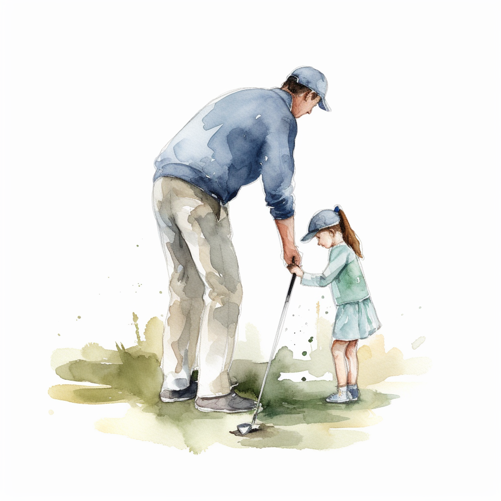 father and daughter clipart