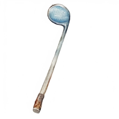 A watercolour hand drawn one golf bat clipart