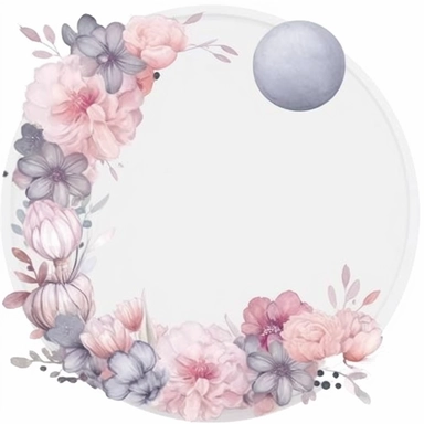 clipart, Watercolor balloon arch, light color background, pink and light grey balloons, flowers, light tone, baloon arch for baby shower for girl