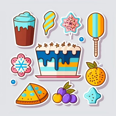vector sticker design, Hanukkah clipart, white background, flat colors