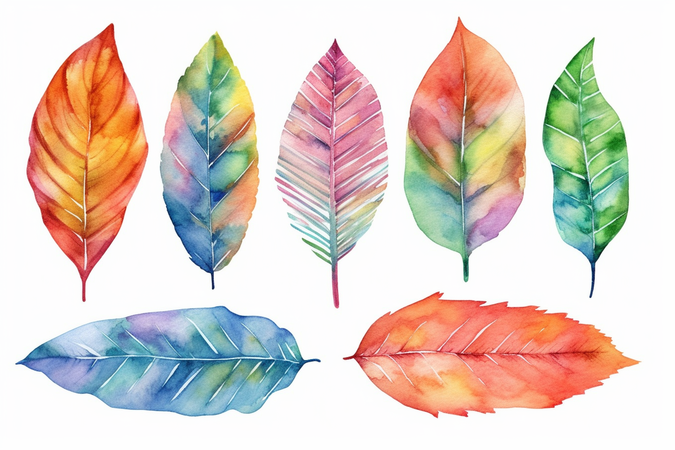 different leaves clipart