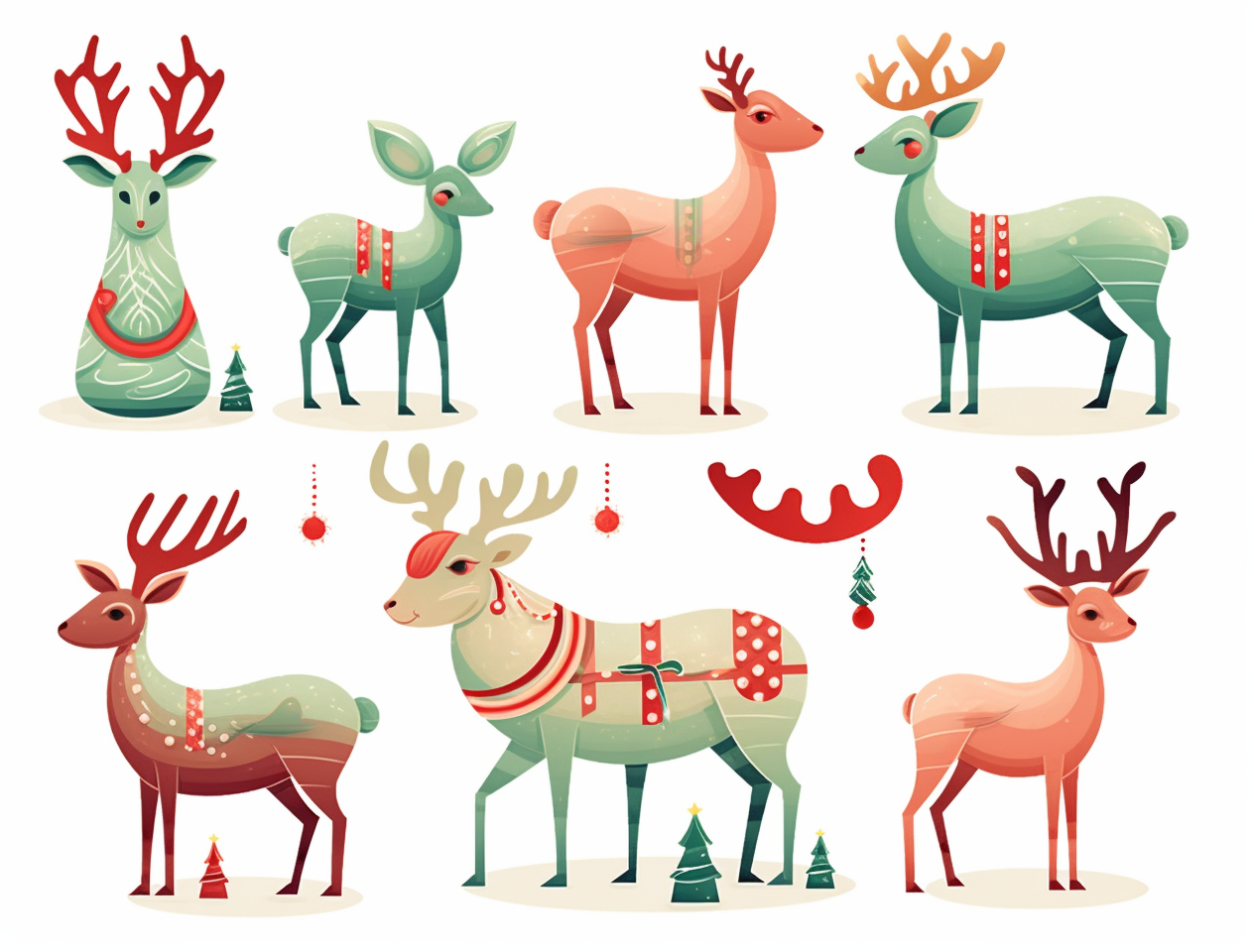 christmas reindeer clipart
