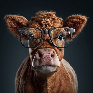 cure animals wearing glasses clipart
