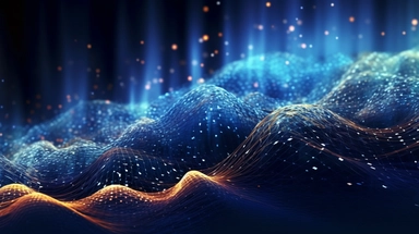 wavy blue lines electrical wiring electrical and computer network vector and clip art free, in the style of bokeh panorama, confetti-like dots, black background, surreal 3d landscapes, digitally manipulated, spiral vortex patterns, depth of field
