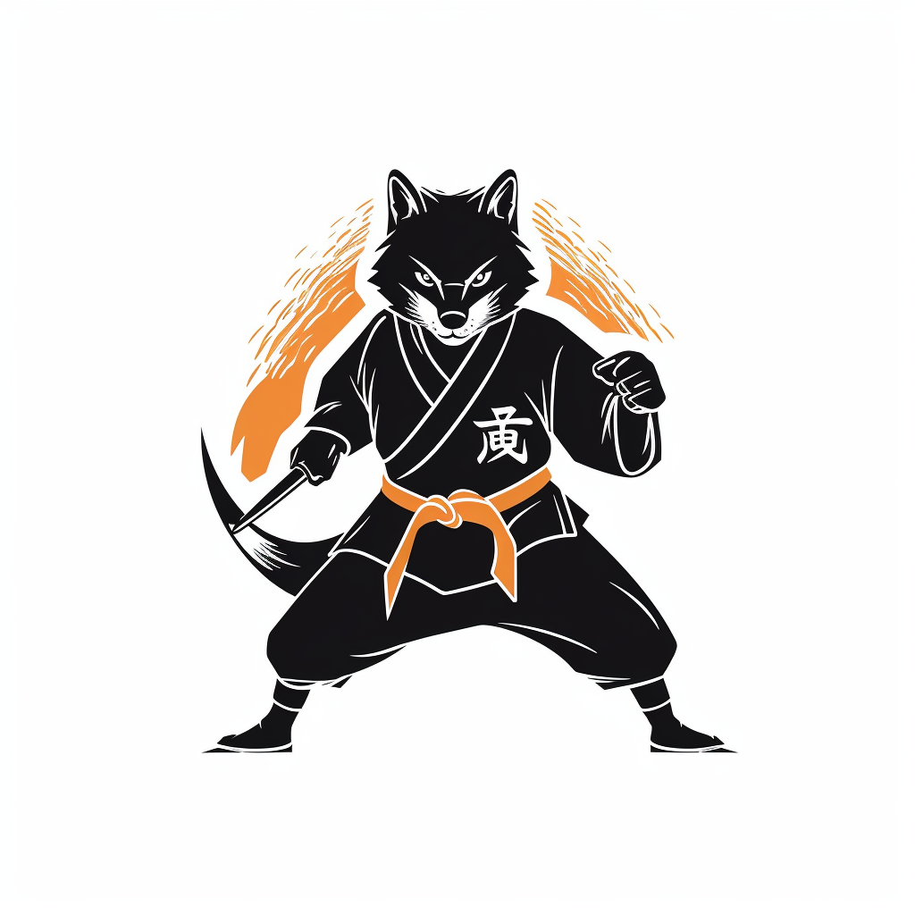 fox clipart black and white