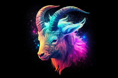 capricorn, rainbow, fluorescence, galaxy, clipart