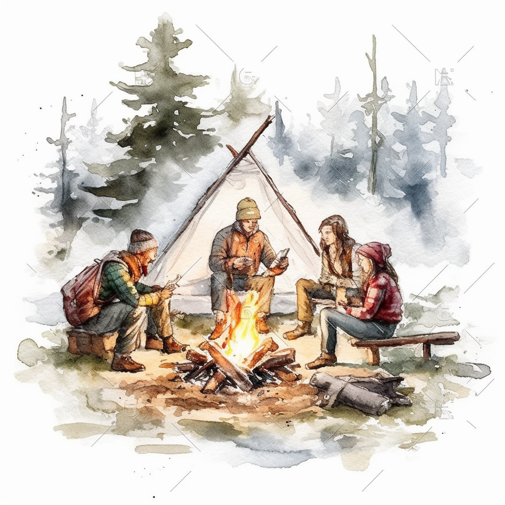 camp fire clipart