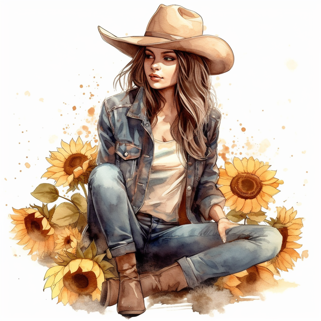 girl cowboy cliparts