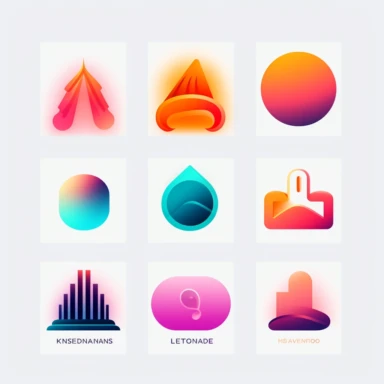logo design clipart solid mark gradients simple and clean , foreign language learning platform