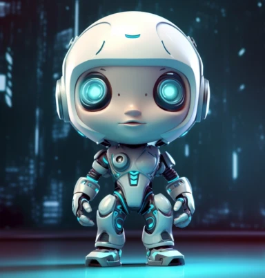 computer animators and 3d modelers from designbytes digital art, clipart, and vectors, the global leader in digital, in the style of jeremiah ketner, futuristic robots, dark white and light silver, cute cartoonish designs, prateep kochabua, realistic lighting, rtx