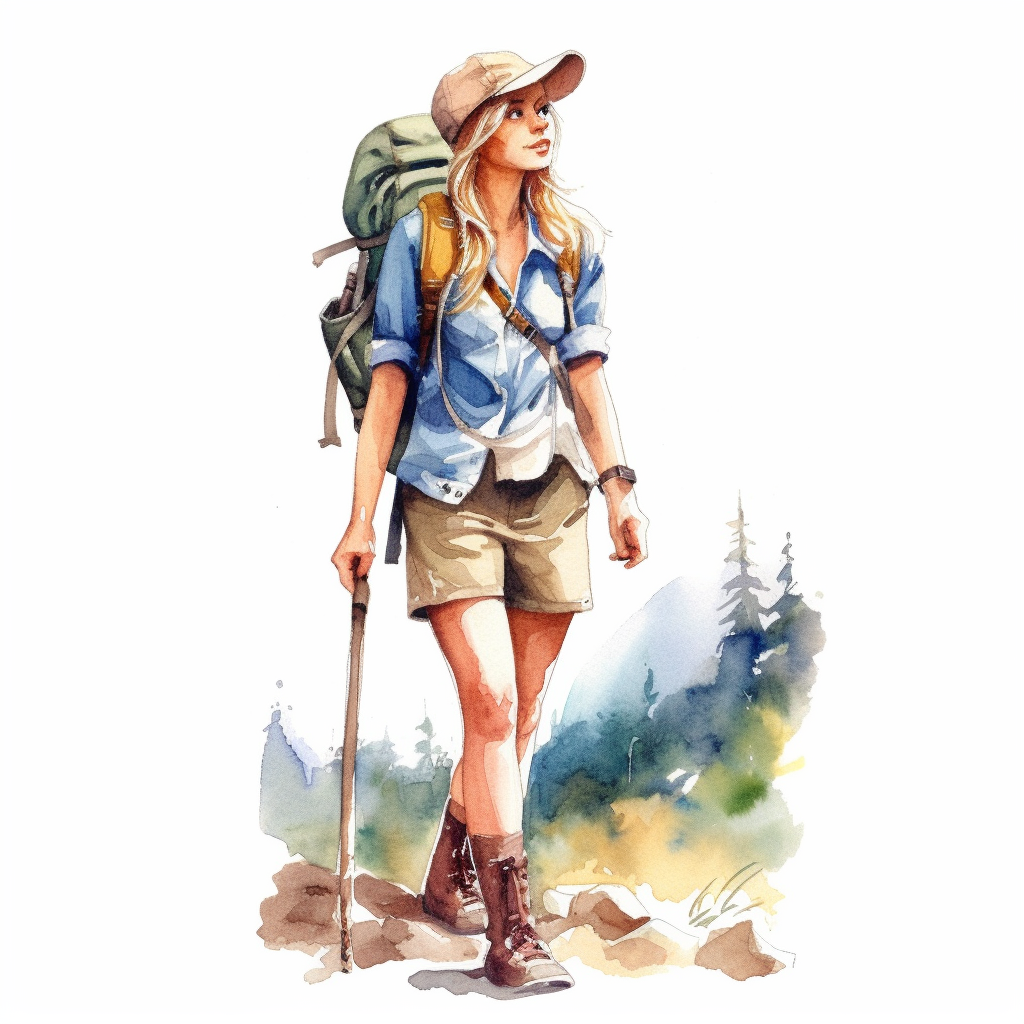 hiking clipart