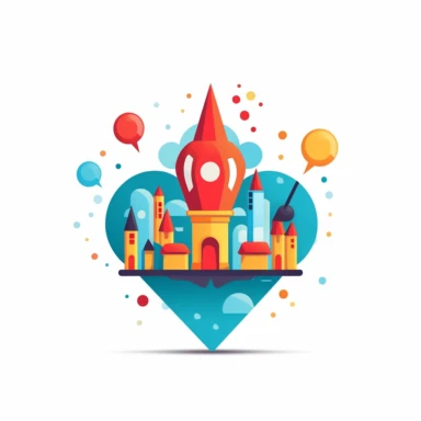 clipart, a logo themed around find my business. i own a local seo marketing agency. white background , no words