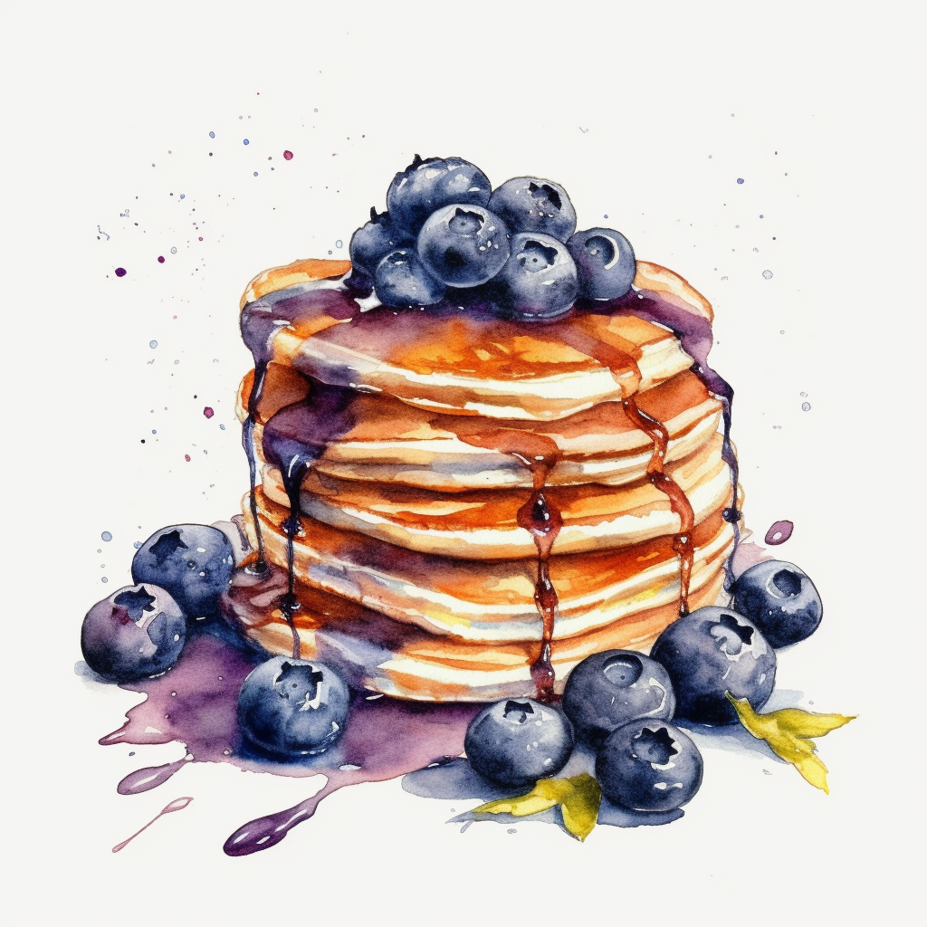 blueberry pancakes cliparts