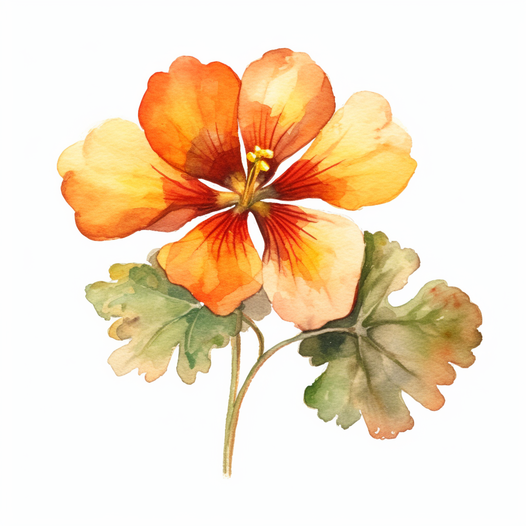 nasturtium flower cliparts
