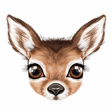 clipart illustration huge bambi eyes long eyelashes cliparT 32K HD