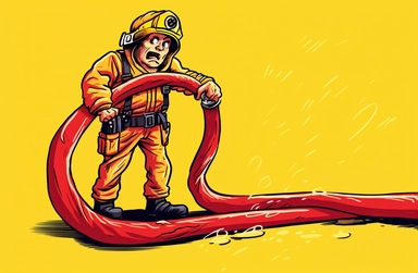 cartoon fireman hose clipart, in the style of the new fauves, intriguingly taboo, raw vulnerability, caffenol developing