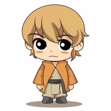 cute luke skywalker clipart