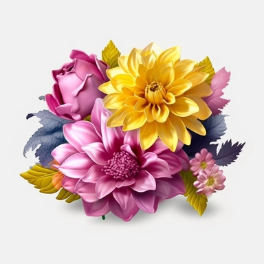 ultra realistic 3d flower clipart
