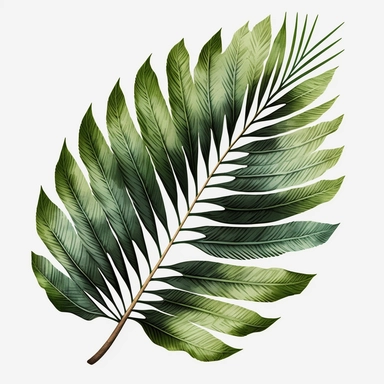 watercolour beautiful cardboard palm tropical leaf with beautiful beautifully detailed realistic cardboard palm tropical leaf png image,high resolution,300dpi,graphic clipart,computer graphics
