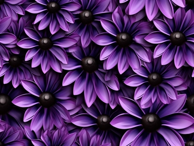 Folded paper style hundreds of overlapping purple and black daisy clipart craft paper