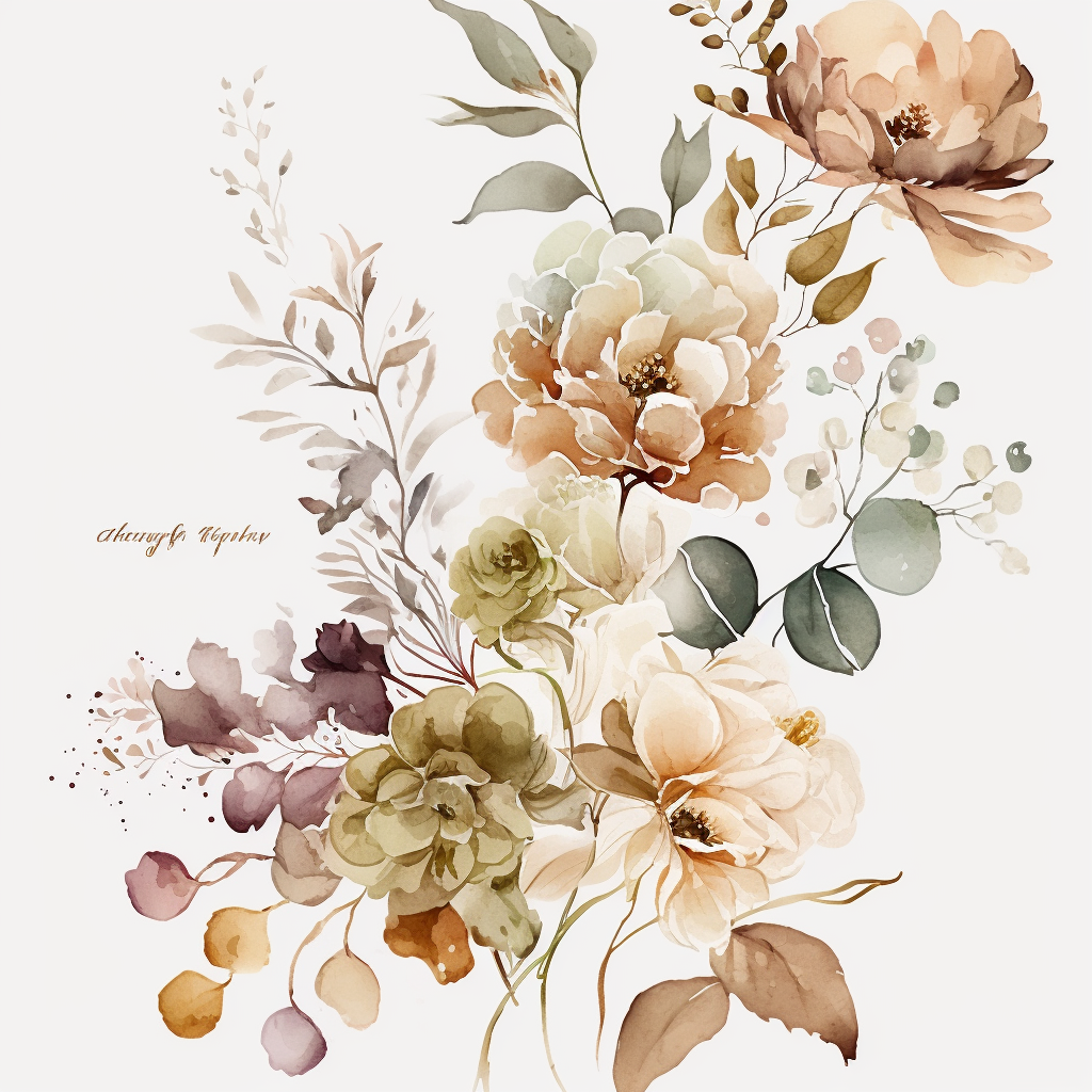 autumn flowers cliparts