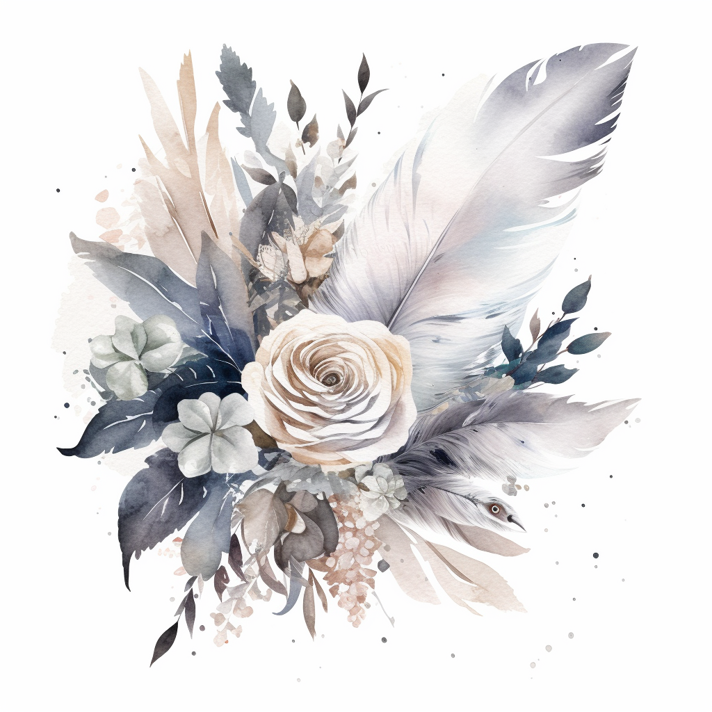feather outline cliparts