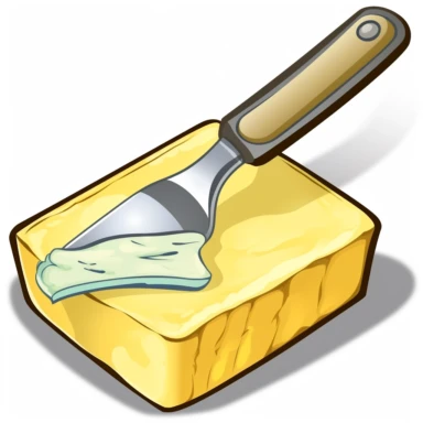 clipart sticker of butter knife
